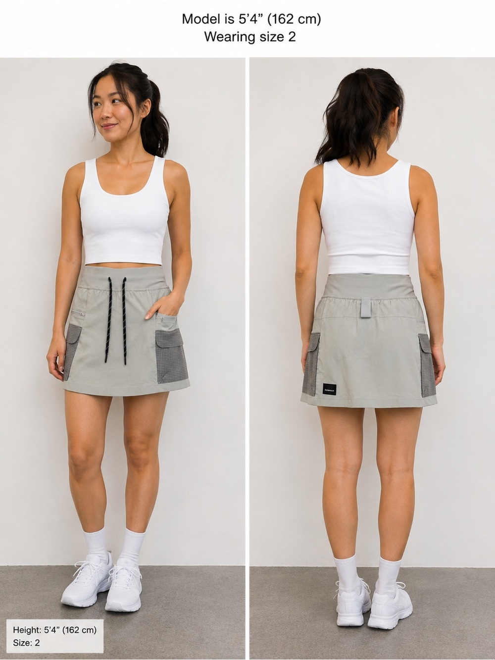 lululemon athletica Light Gray Cargo Hiking Skirt